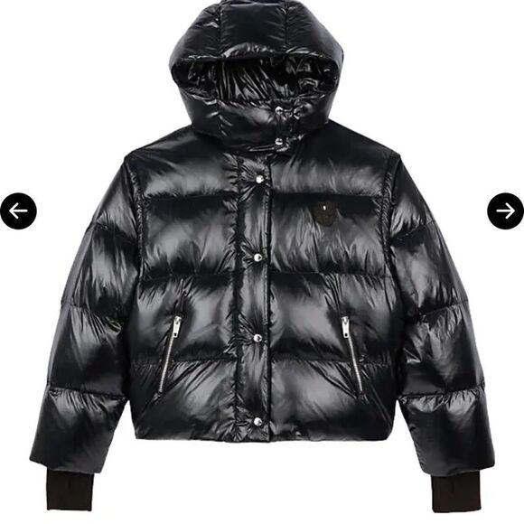 $715 The Kooples Detachable-Sleeve Hooded Padded Shell-Down Jacket Puffer NWT Sm - Picture 3 of 13